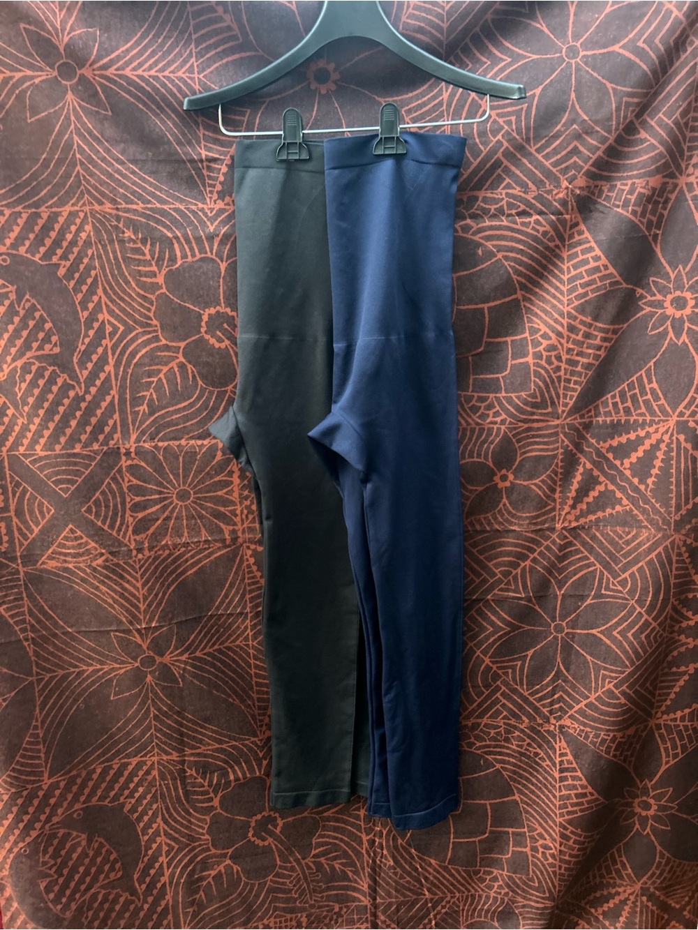 Set of 2- Shapermint Essentials Charcoal and Navy Flattering Leggings